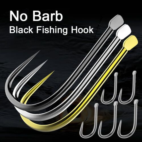 New Kanto Fishing Tackle Fishing Hook High Carbon Steel No Barbs Fishing Gear - Picture 1 of 16