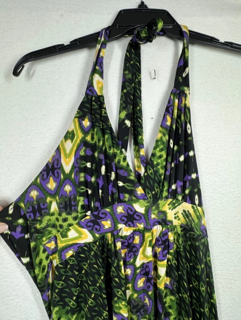 VETEMENTS Maxi abito ELAN Halter taglia media elasticizzato spiaggia isola anni 90 vintage