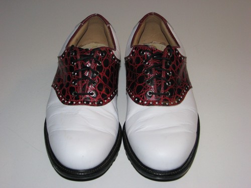 FootJoy Spikeless Leather Golf Shoes sz 8 XW - Picture 3 of 6