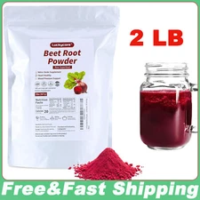 2 LB Organic Beet Root Powder Raw Non GMO Pure Beta Vulgaris Nitric Oxide Booste