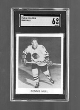 1965-66 COCA COLA Card DENNIS HULL CHICAGO BLACK HAWKS SGC 6!