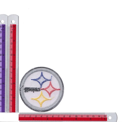 10 pcs Pittsburgh Steelers Nation Logo Size 3.0"x3.0" Sew Iron on Patches - Picture 11 of 12