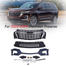 Front Bumper Cover Assembly kit Grille Fit 2022-2024 Chevy Traverse 86514578 US