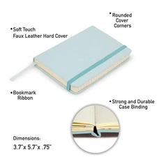 Simply Genius A6 Hardcover Notebook - Bleed-Free Ruled Journal - Mini Notepad...