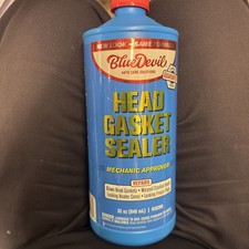 Bluedevil Products 38386 Head Gasket 32 Oz. Blue Bottle Yellow Label