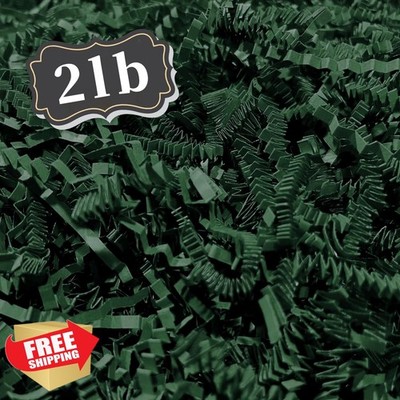 ZEBMOON Dark Green Crinkle Cut Paper Shred 2 LB