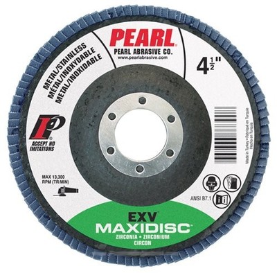 Pearl MAX 4540ZE 4-1/2  x 7/8  Zirconia EXV Type 27 Maxidisc - Flap Disc, 40 ...