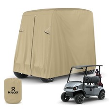 KNOX Golf Cart Storage Cover, 2 Passenger, for EZGO, Club Car, Yamaha, Beige