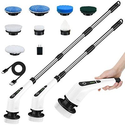 Leebein Electric Spin Scrubber, kabellose Reinigungsbürste mit 8 austauschbaren Bürsten