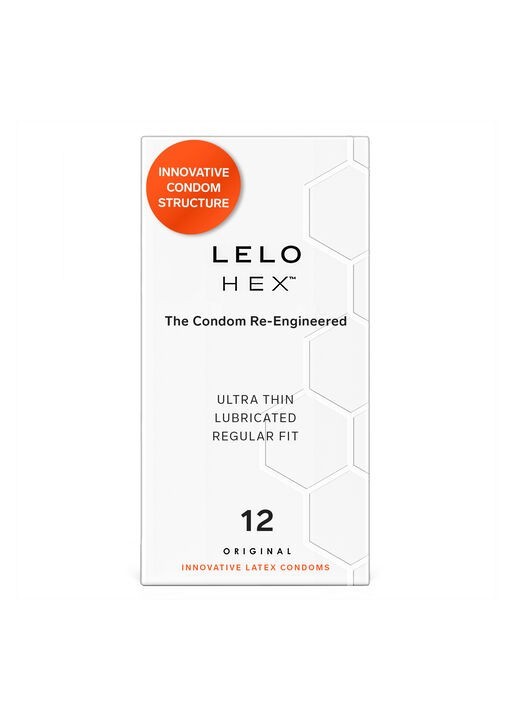 LELO Hex Extra Safe Original Condoms Extra Safe 12 Pack 54mm