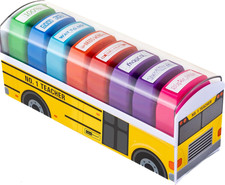 Teacher Stamps - Self Inking Motivational Encouraging and Colorful Set for Schoo