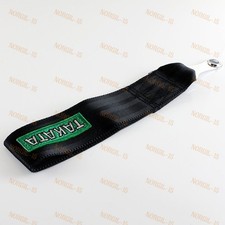 For Tow Towing Strap Jdm Takata Racing Sports Black Hook Loop High Strength