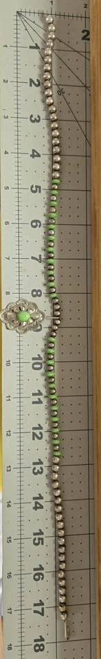 Juego de 3 piezas vintage de plata de ley + turquesa verde estilo suroeste Foto 2 de 4