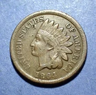 1864 Bronze Indian Cent  VF details
