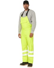 Forge Workwear Men's FR Hi-Vis Rain Bib Work Overalls - MFRBIBO-0017-YLW