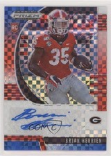 2020 Prizm Draft Picks Rookies Red White & Blue 74/99 Brian Herrien Auto 2k5