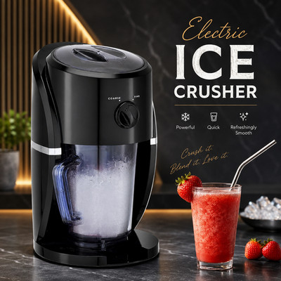 Ice Crusher Slushy Maschine Elektrisch Cocktail Schnee Kegel Zerkleinerer Smoothie