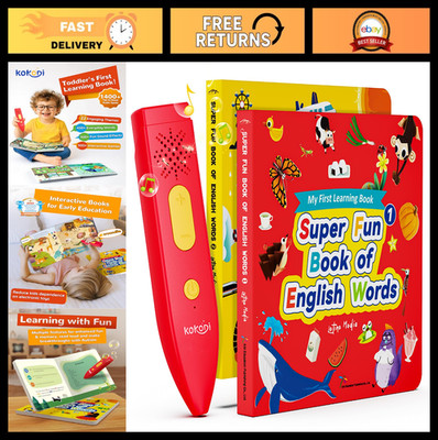 Interactive Talking Pen Book Set - Audio Learning Toys for Kids 2-5, Autism Sens