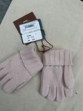 Loro Piana Kids Baby Pink Cashmere Knit Gloves Age 6–9 Years BNWT Made In Italy