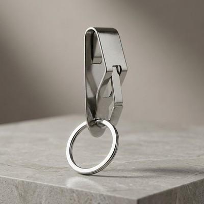 Quick Release Keychain Clip Premium Steel Belt Key Ring Holder Detachable Hook