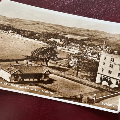 Vintage Valentinstag RPPC Postkarte - Dunoon - West Bay von Castle Hill - unbenutzt