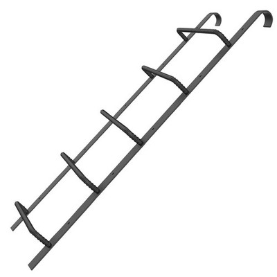 5-Rung Window Well Ladder, Heavy Duty Steel Basement Egress Ladder, Fire Esca...