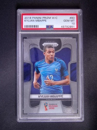 2018 Panini Prizm World Cup Kylian Mbappe #80 France PSA 10