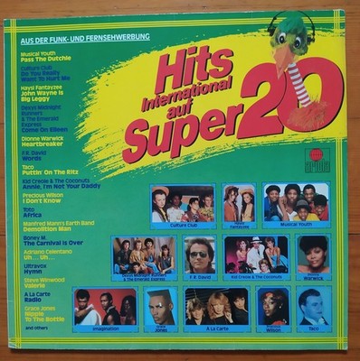 HITS INTERNATIONAL AUF SUPER 20: 1983 ARIOLA VINYL LP TACO TOTO BONEY M.