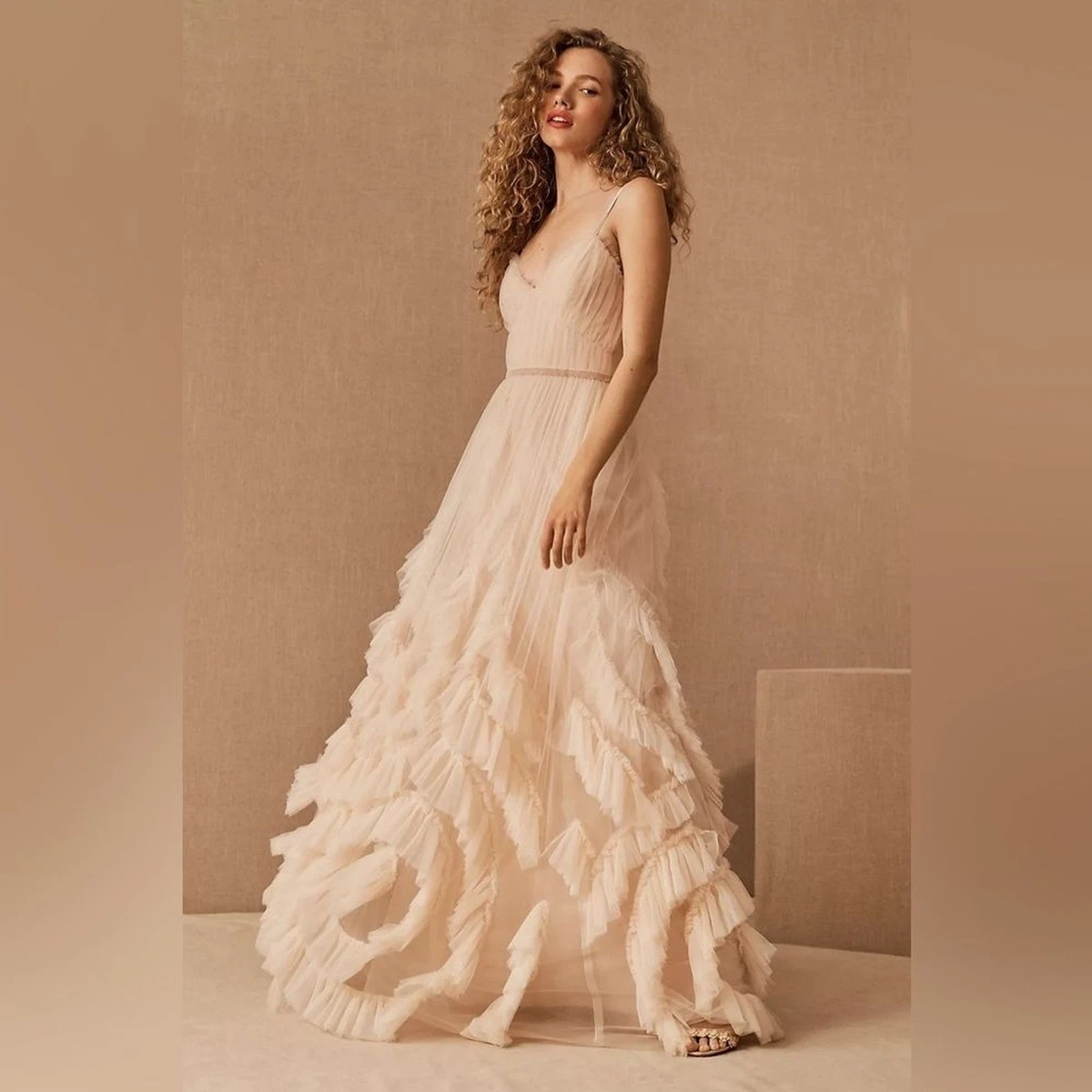 bhldn dresses Wtoo by Watters Claremore Gown 14 90 from center back to train hem Size 0 BHLDN Bridal Spring 2020 with