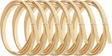 7Pcs Bamboo Strips for Weaving 7/16" x 10 Ft, Thin Flat Wicker Rattan Cane Reed