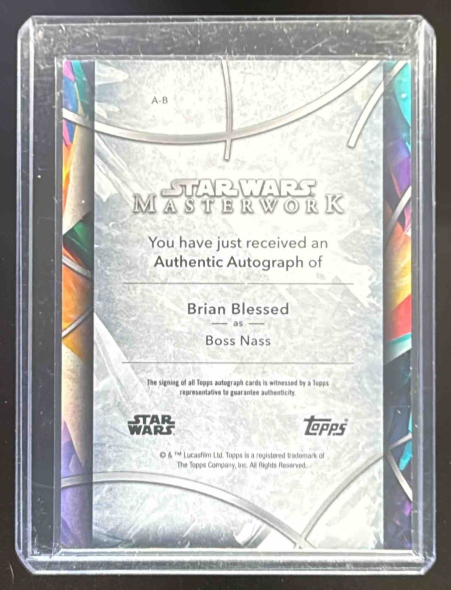 2024 Topps Non-Sport Star Wars Masterwork Brian Blessed as Boss Nass Auto #A-B view 2
