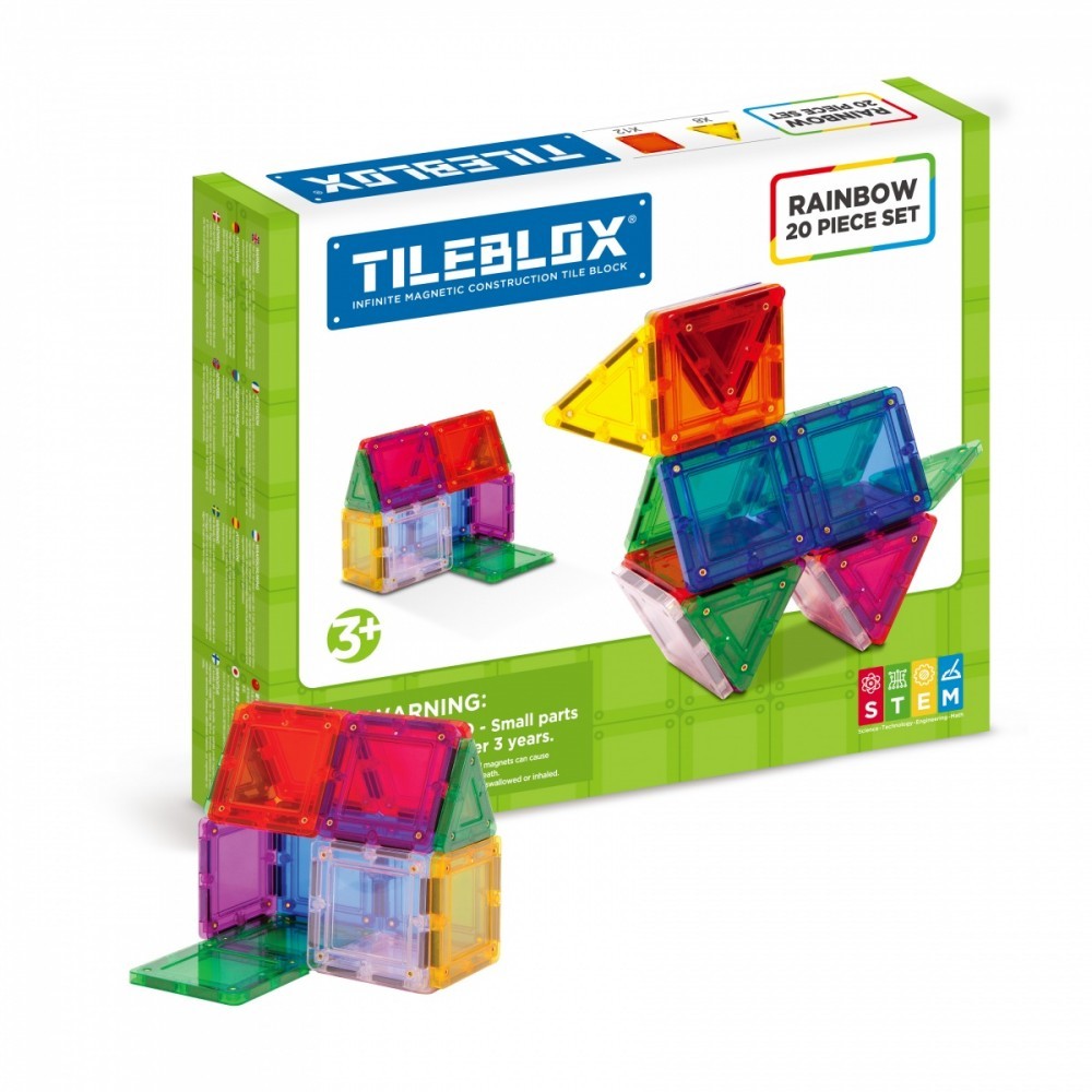 8809465533991 Набор магнитных блоков Tileblox Rainbow 20 штук Magformers 7790₽