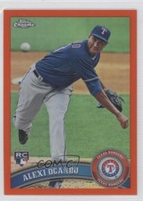 2011 Topps Chrome Retail Orange Refractor Alexi Ogando #188 0b2