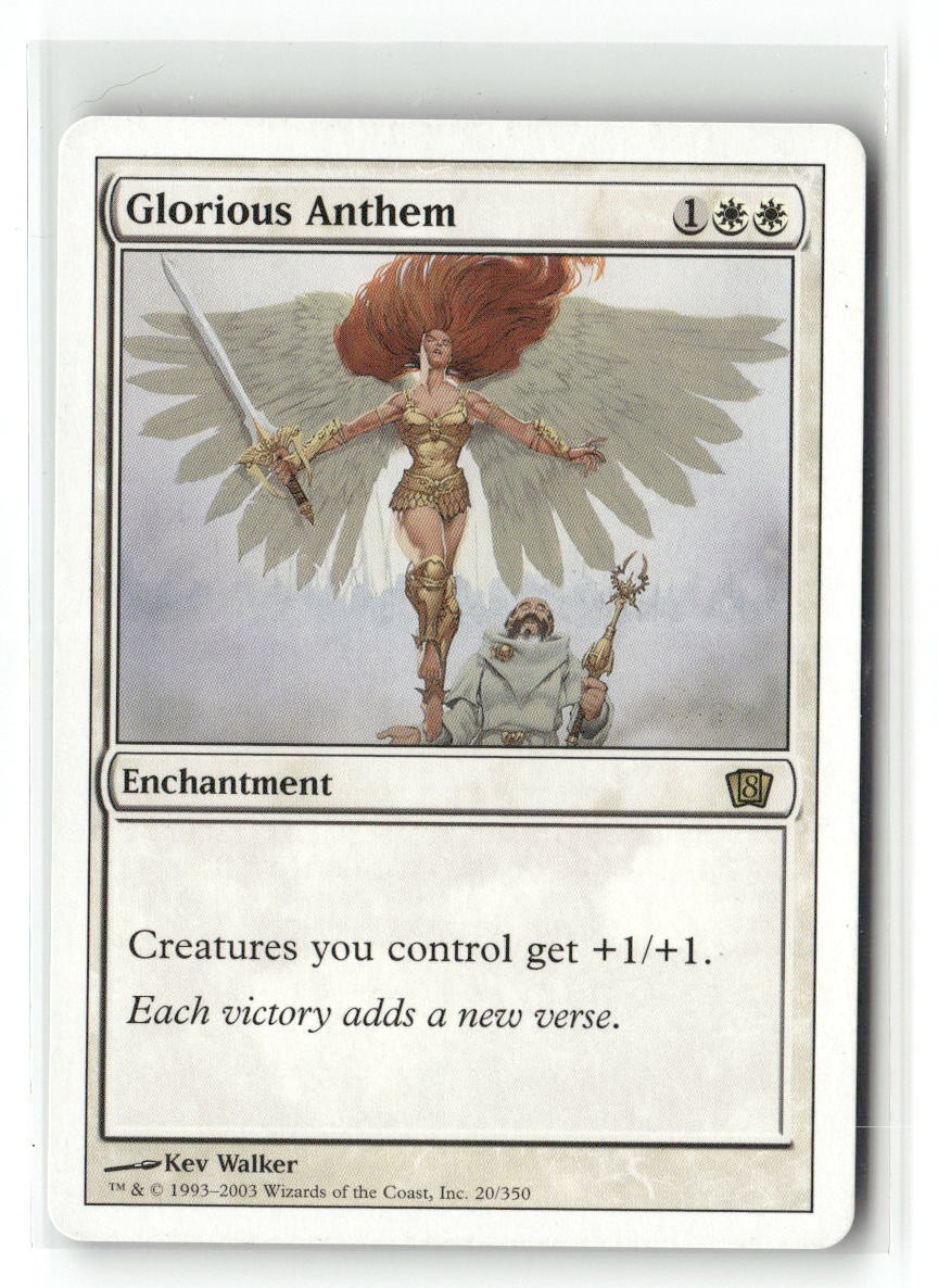 Glorious Anthem 20 Rare 8th Edition Magic: The Gathering Lightly Played
