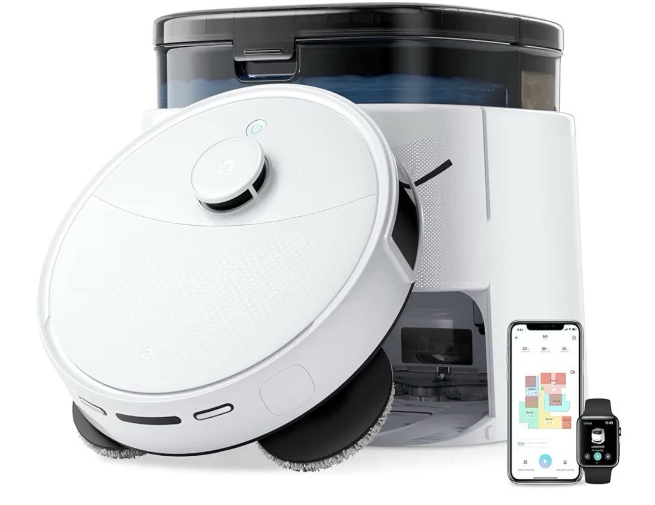 Lefant M3 Robot Vacuum Cleaner White, Self-Emptying, Mop and Vacuum Combo
Opens in a new window or t