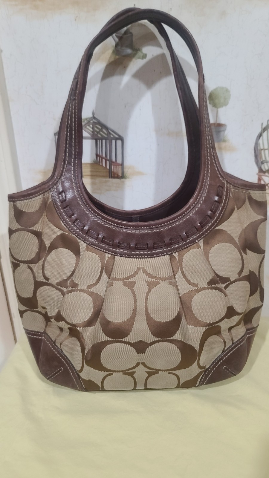 COACH Vintage Legacy Ergo Hobo Brown Leather Shoulder Handbag