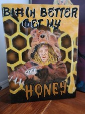 12x16” Blake Anderson “Get My Honey” Painting – Acrylic on Wood Workaholics art