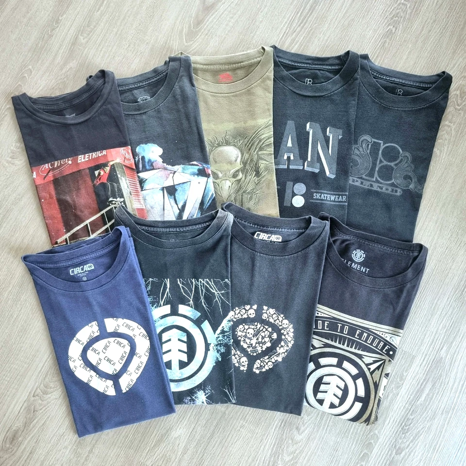 Vintage Shirt Bundle MEDIUM 9 Pieces Lot Mix Skate Hawk Element Plan B C1rca DC - Image 2 of 4