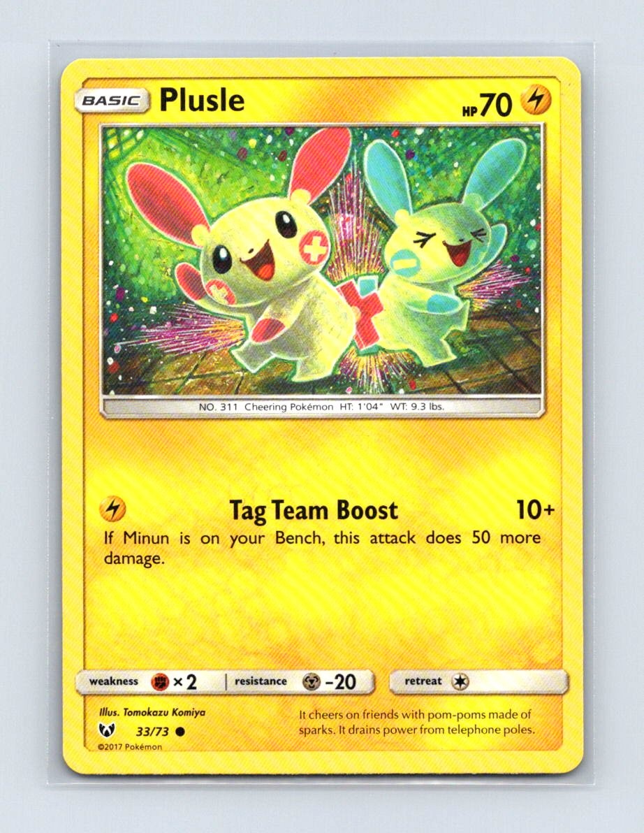 Plusle 33/73 Common Shining Legends Pokemon Lightly Played
