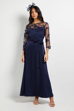Wallis Navy Maxi Dress Womens Occasion Dresses