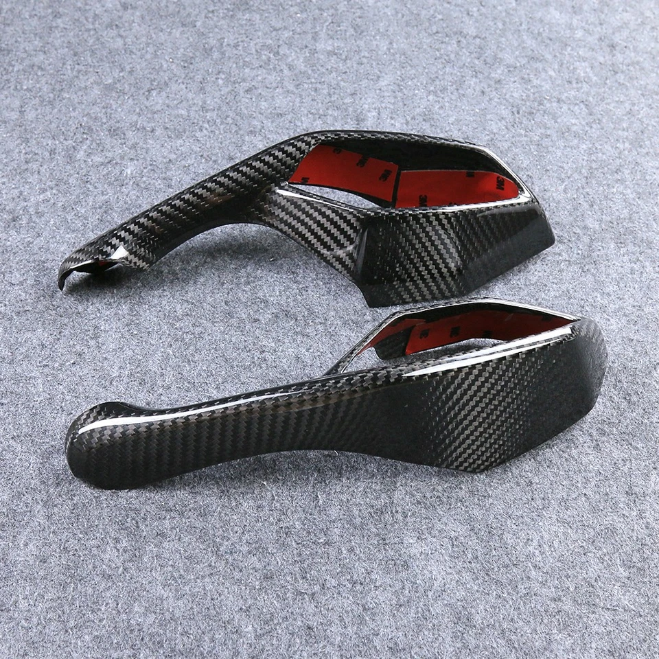For Yamaha YZF R1/ R1M/ R6 Rear View Mirrors Turn Signal Lamp Carbon Fiber Cover - Image 4 of 4