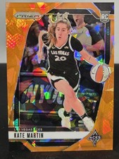 Kate Martin 2024 Panini Prizm WNBA #126 Ice Orange Prizms Rookie