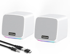 USB Powered Computer Speakers 2.0 Stereo 3W x 2 3.5mm AUX Volume Control