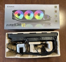 GAMDIAS Aura GLV2 360mm AIO Liquid CPU Cooler Rotatable Performance 10-Pole Pump
