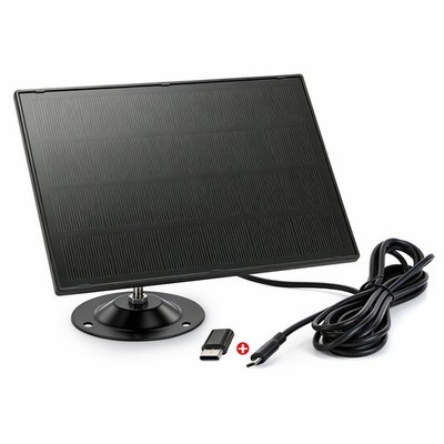 10W Solarpanel Ladegerät mit Ladekabel für kabellose Überwachungskamera Außen 3M