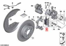 Genuine BMW 2 Series F45 F46 i3 Rear Brake Pads Pad Set OEM 34201543683