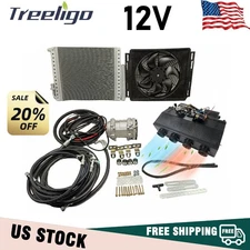 12V DC Cooling&Heater Electric Air Conditioner UnderDash AC Auto Compressor Kit