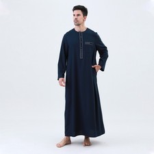 Ramadan Eid Islamic Robe Saudi Arab Men Long Daffah Jubba Thobe Dashdasha Muslim