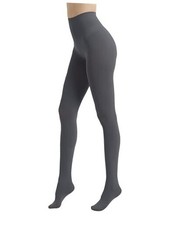 80D Semi Opaque Tights for Women Stretchable High Small-Medium Charcoal Grey