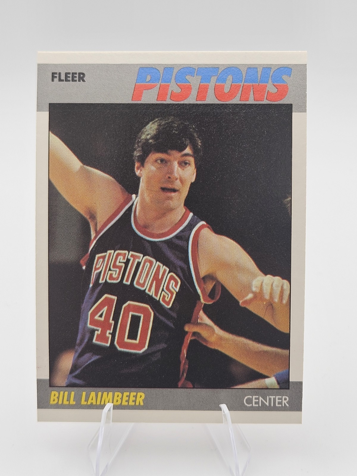 Fleer 1987-88 #61 Bill Laimbeer Detroit Pistons Base Set Basketball Card